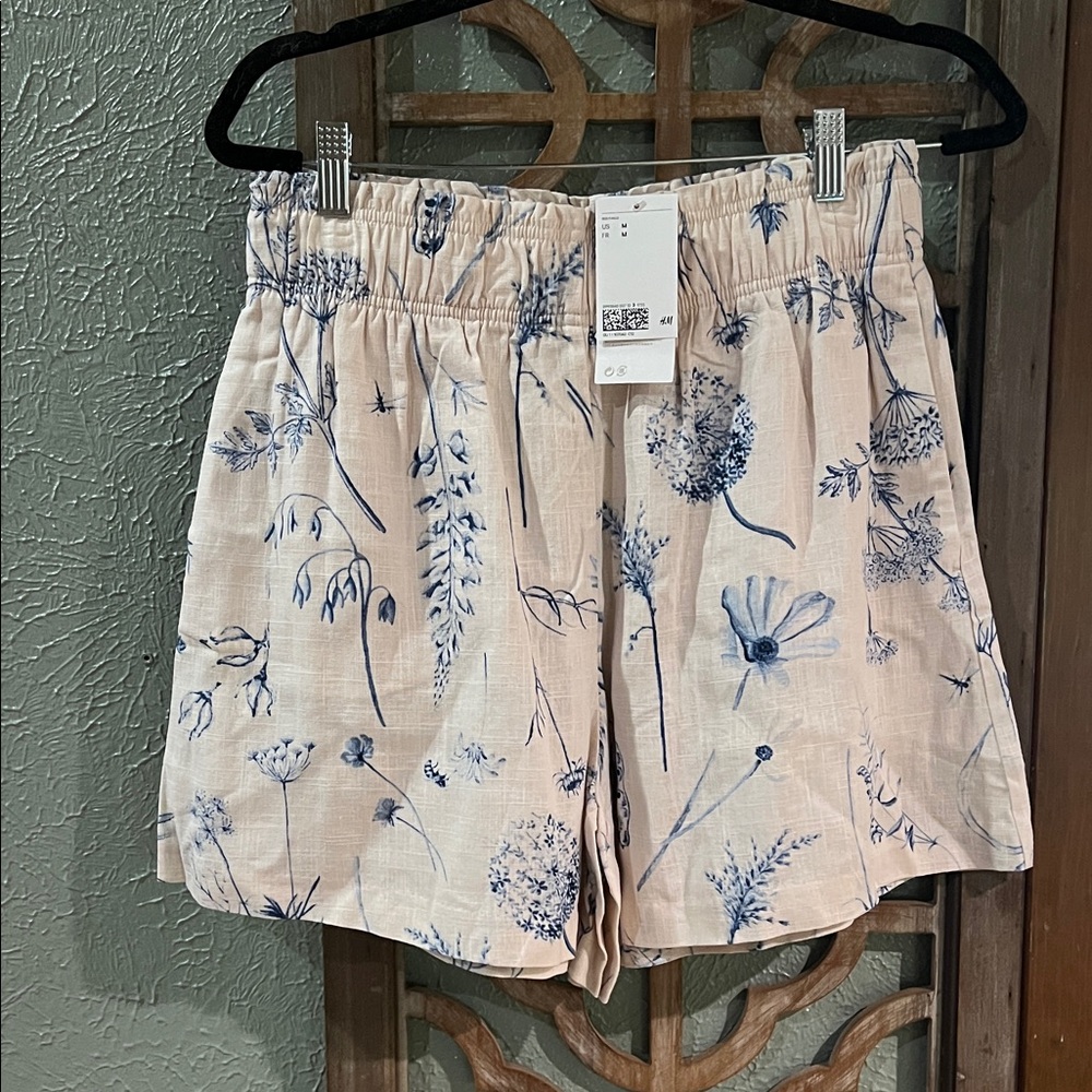 H&M BWT Linen Blend Shorts